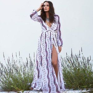 Marchesa Voyage Maxi Wrap Dress